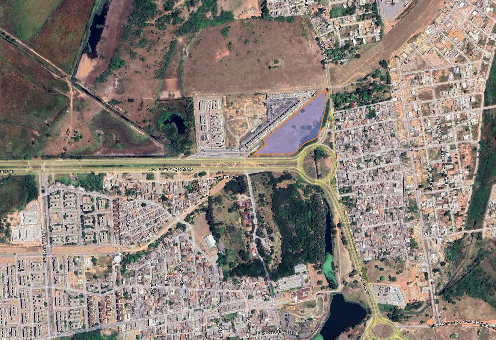 Localização conjunta das áreas estratégicas na Linha Azul em Macaé/RJ