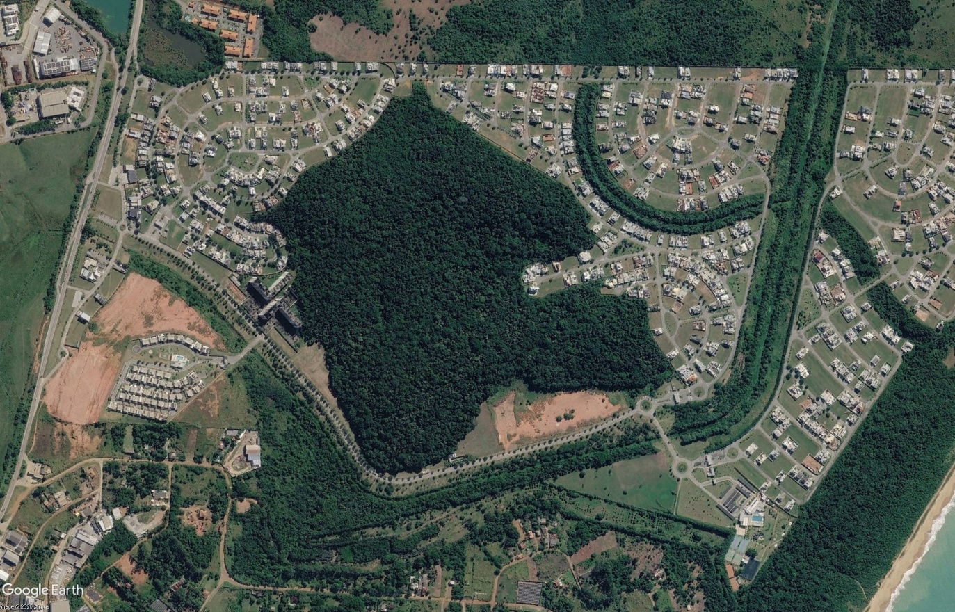Vista aérea do Loteamento Alphaville em parceria em Macaé/RJ